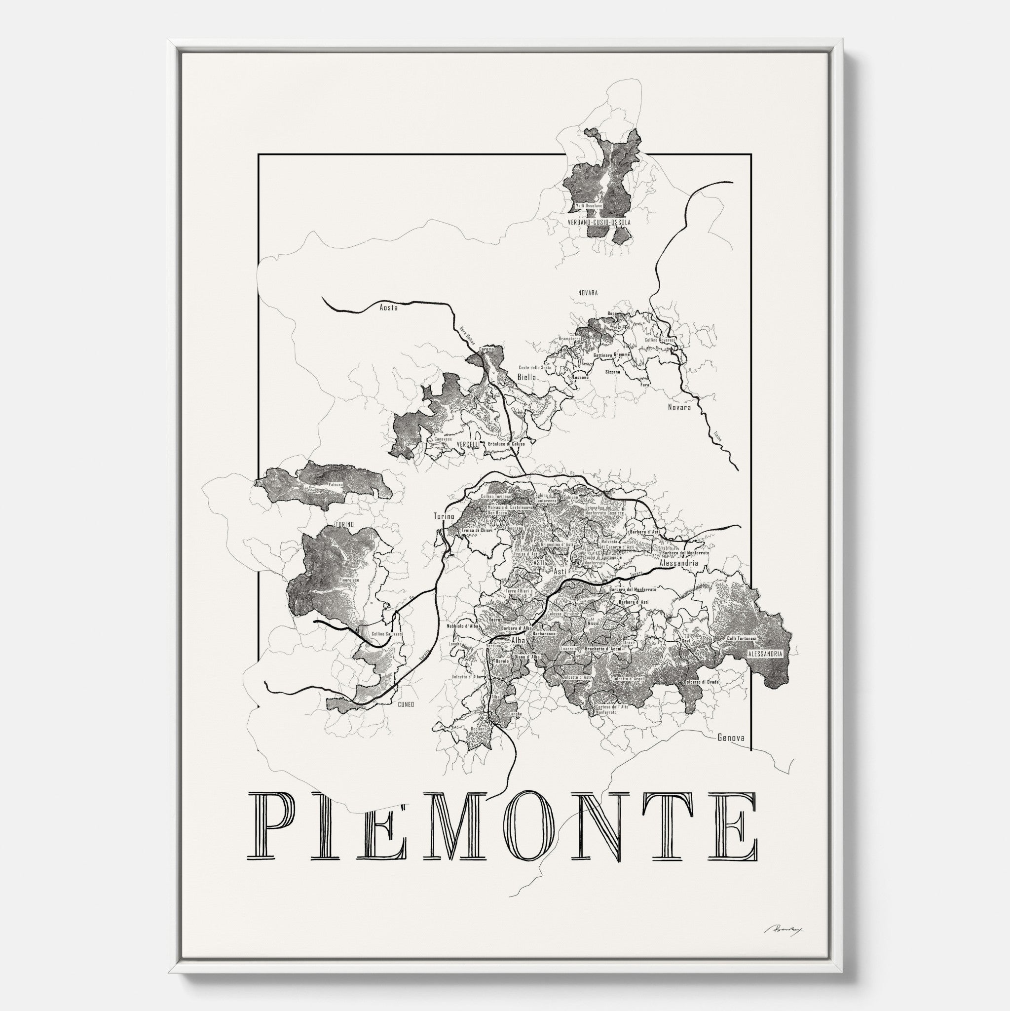 Piemonte - Vinkarta