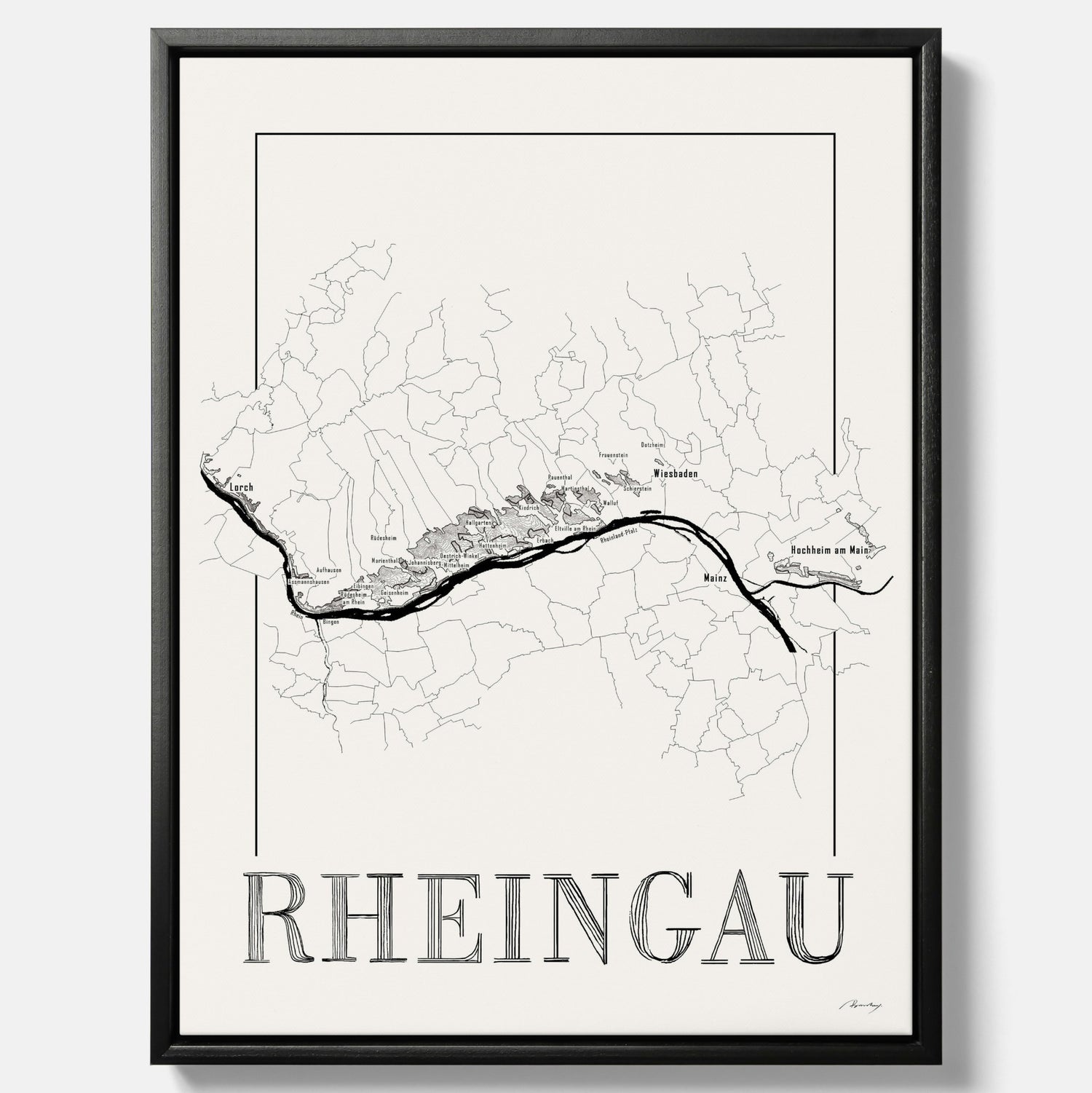 Rheingau wine map
