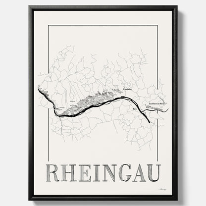 Rheingau wine map