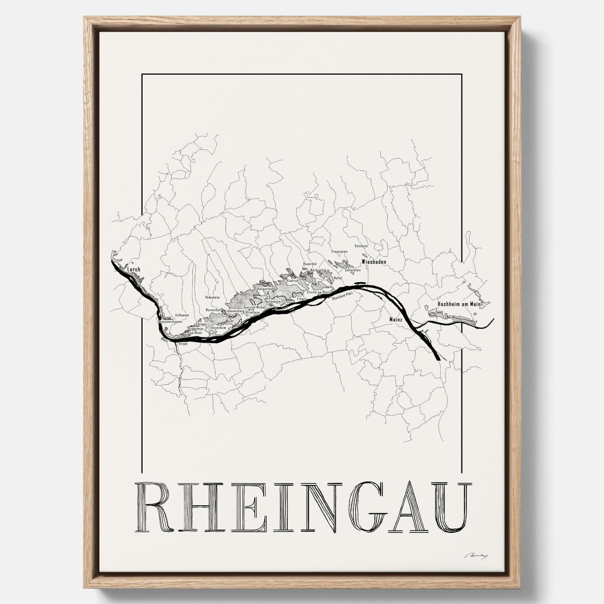 Rheingau wine map