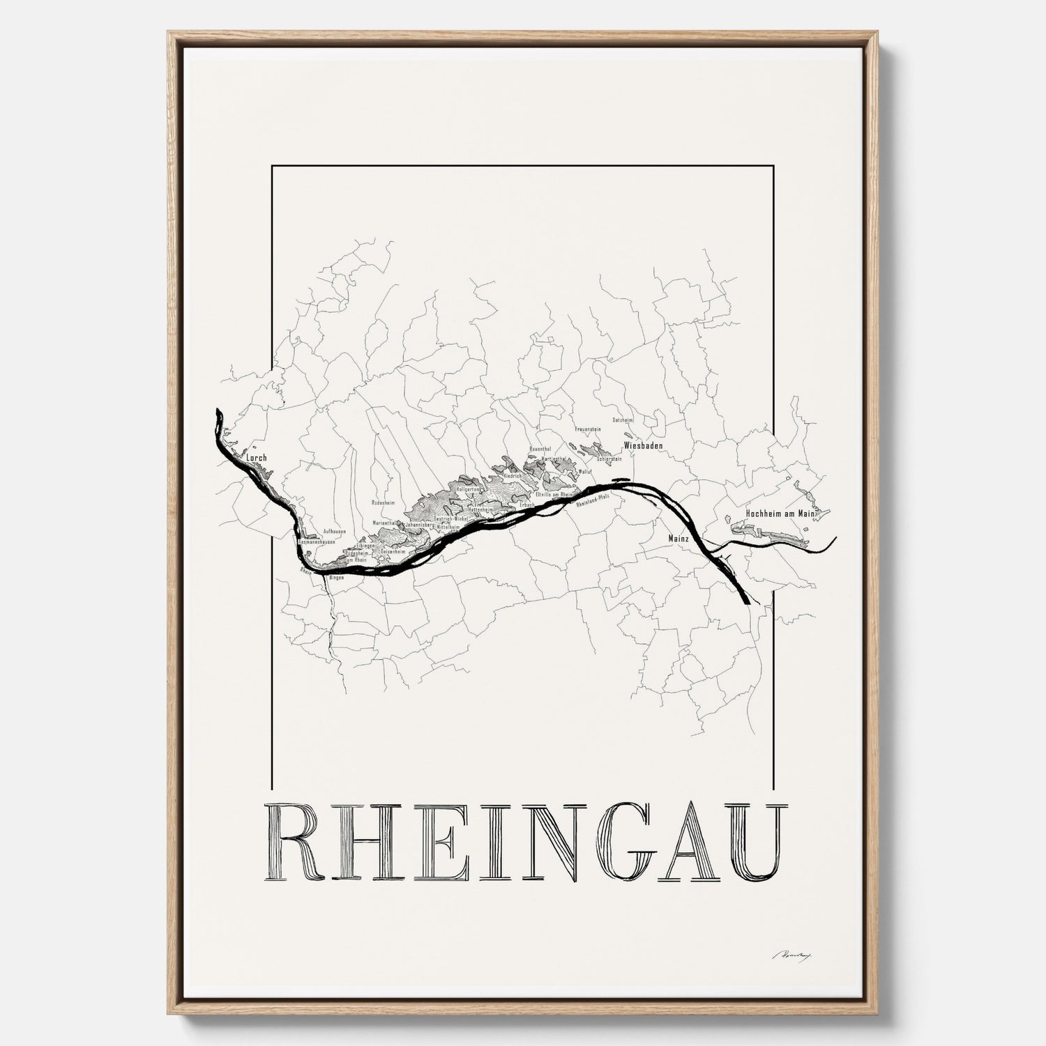 Rheingau wine map