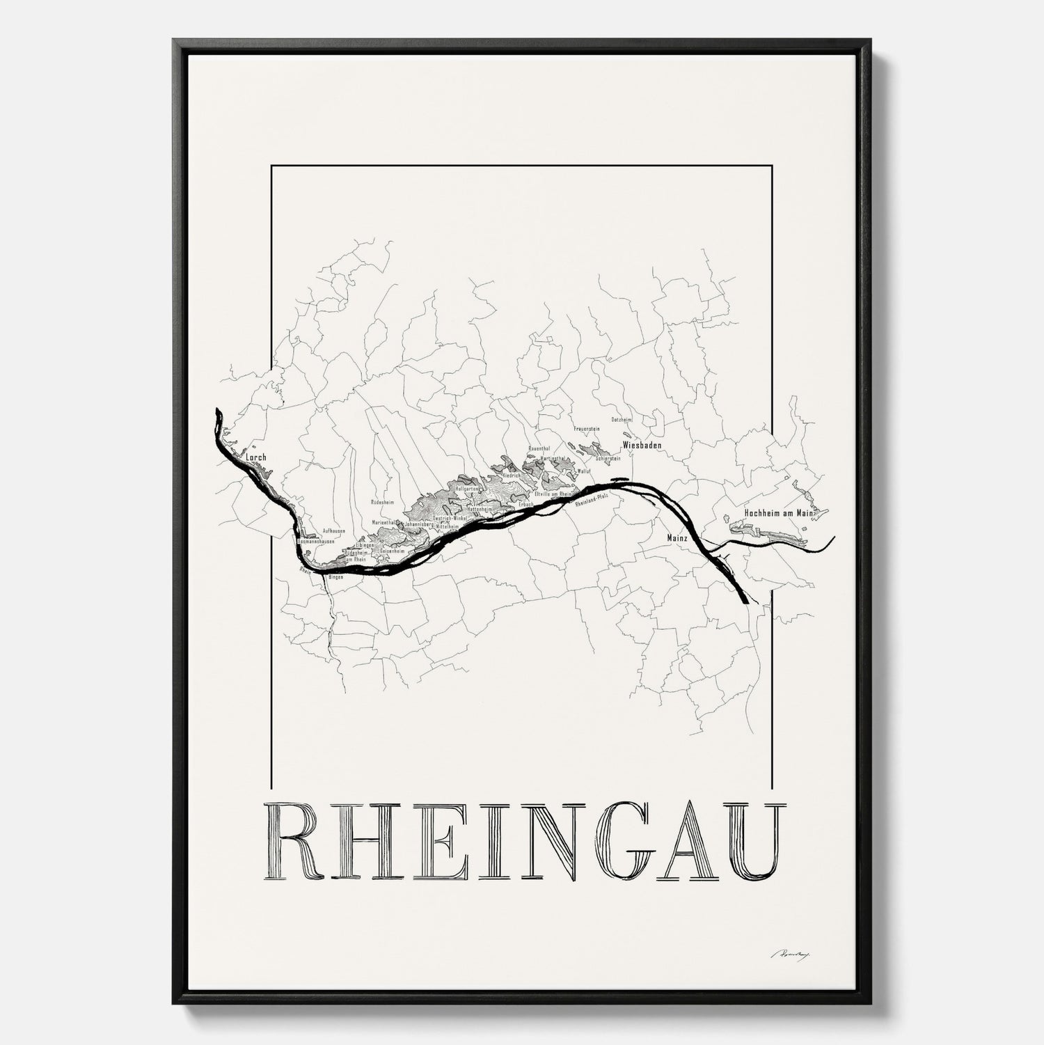 Rheingau wine map