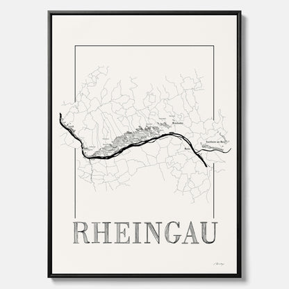 Rheingau wine map