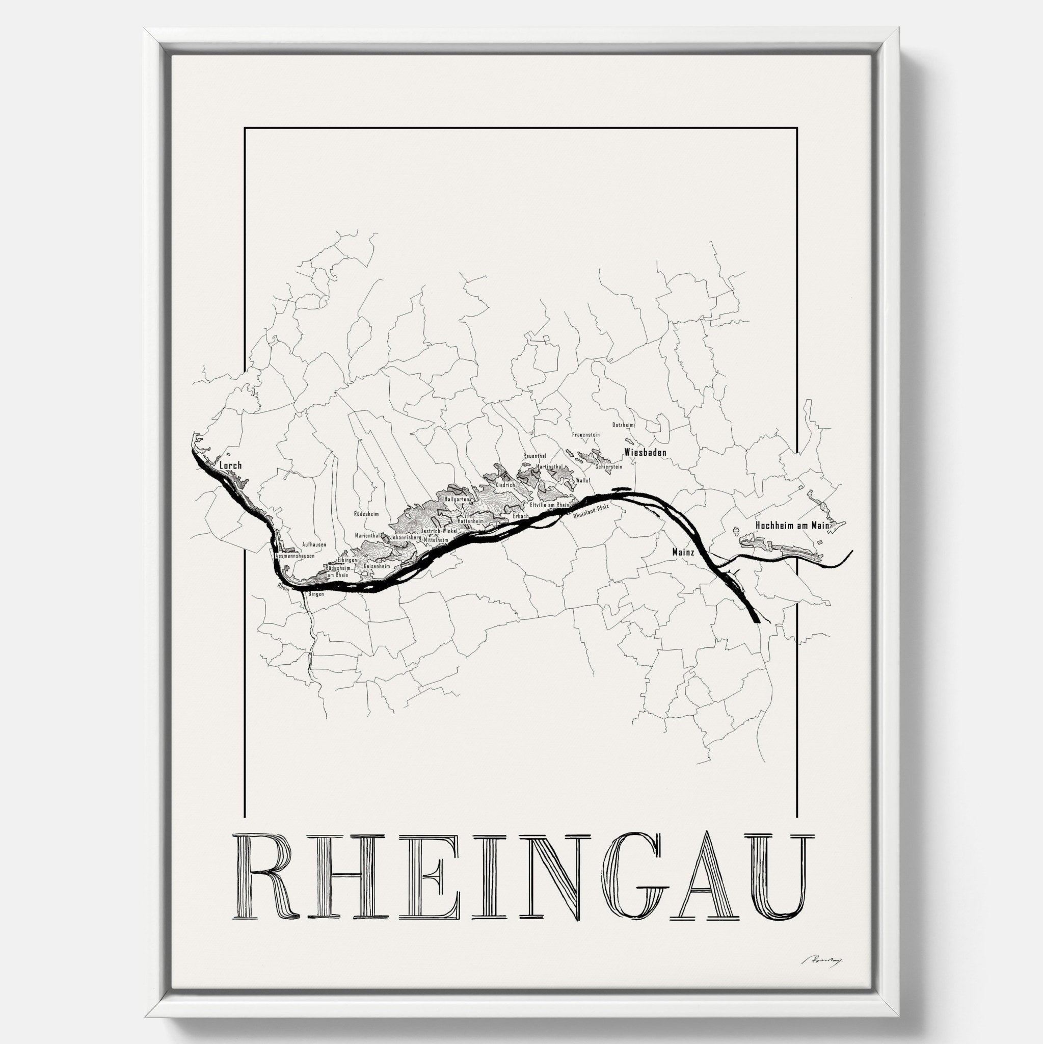 Rheingau wine map
