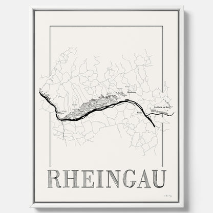 Rheingau wine map