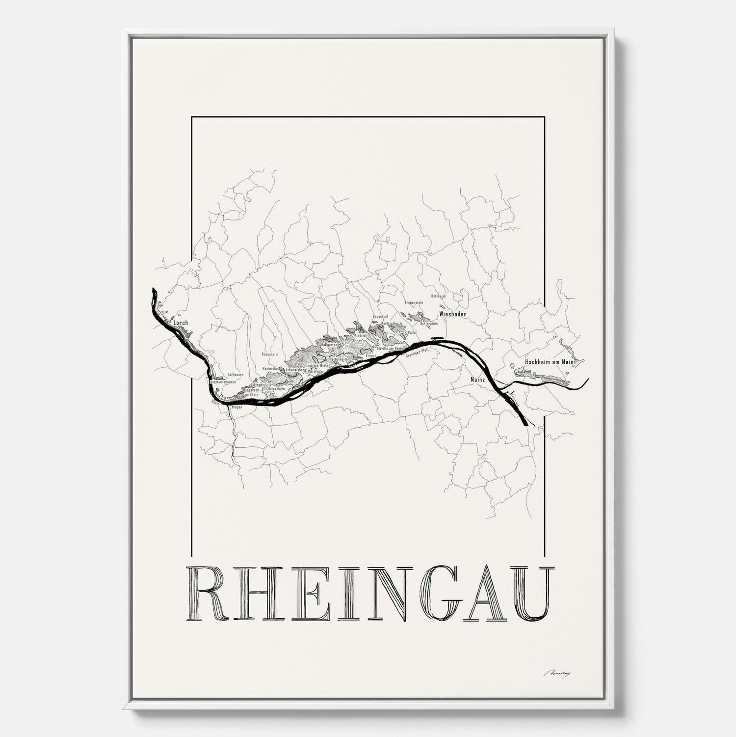 Rheingau wine map
