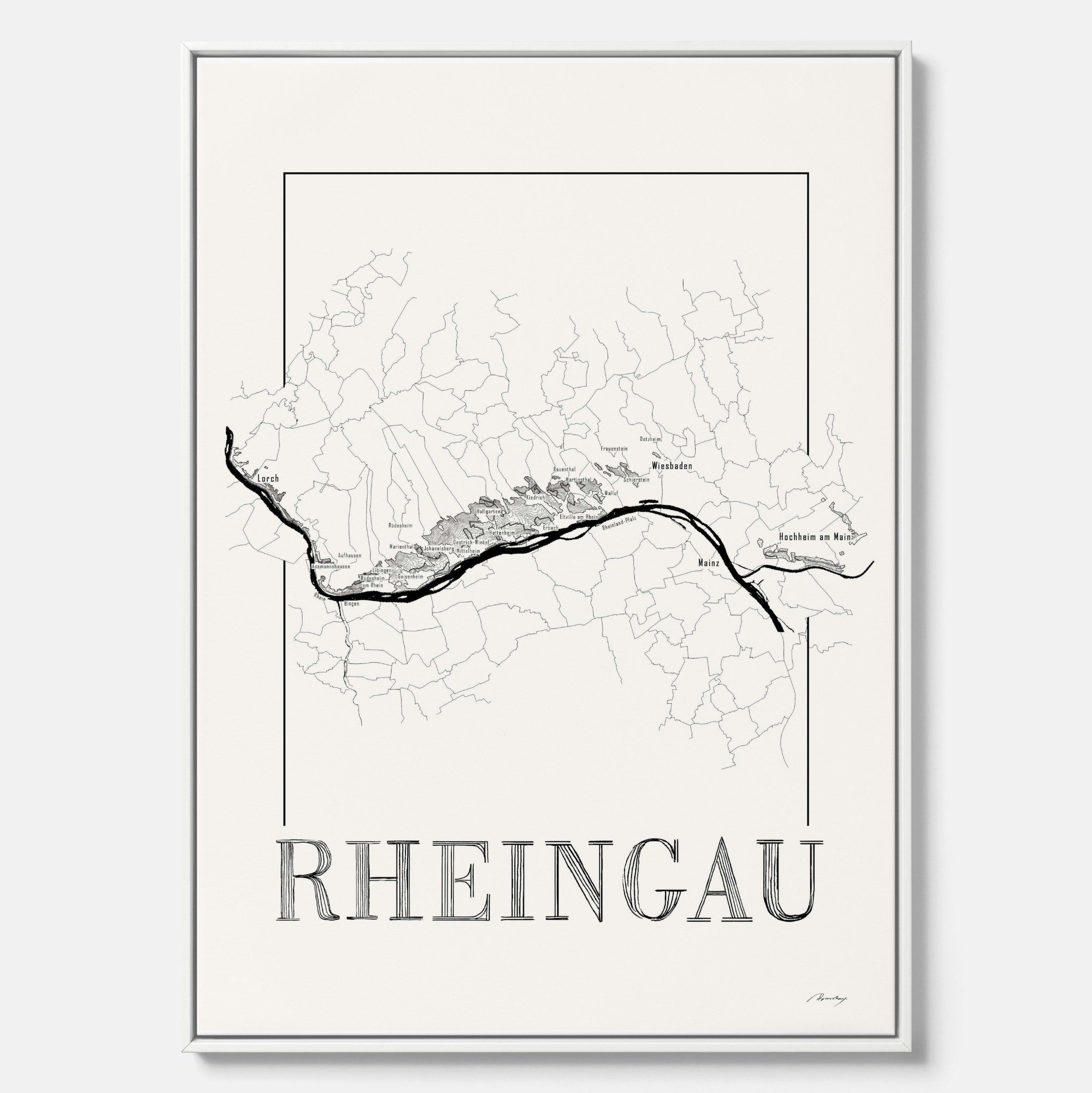 Rheingau wine map