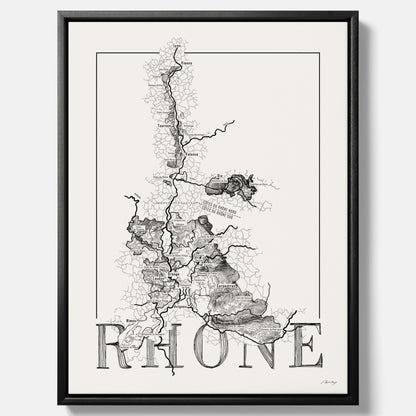 Rhône wine map