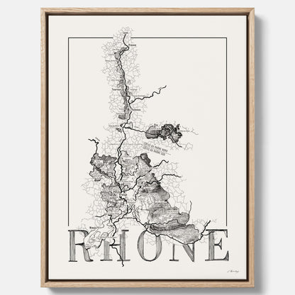 Rhône wine map