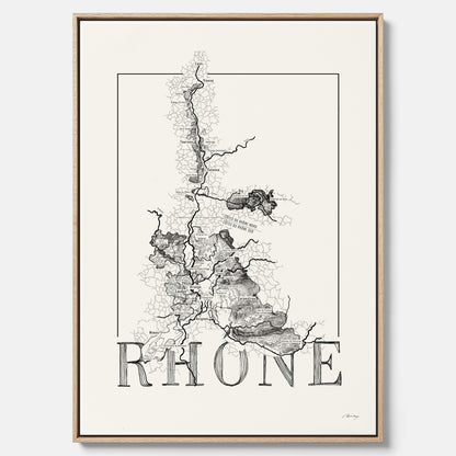 Rhône wine map