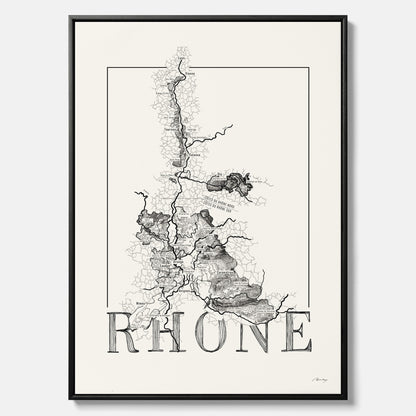 Rhône wine map