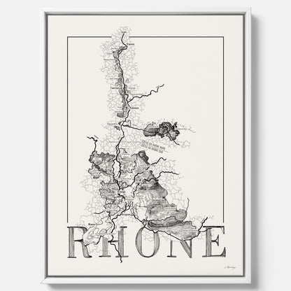 Rhône wine map