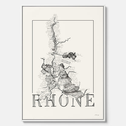 Rhône wine map