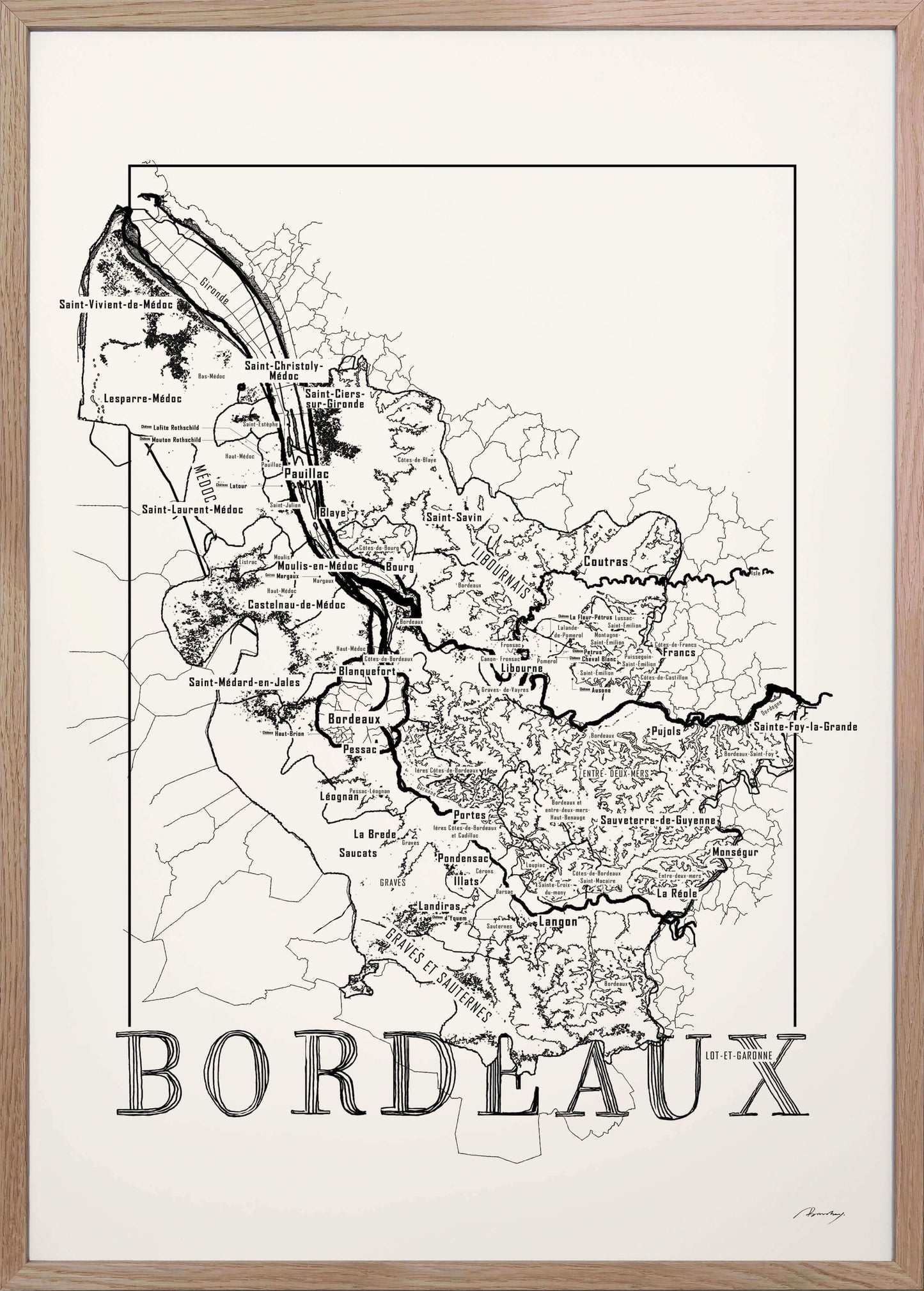 Bordeaux Weinkarte