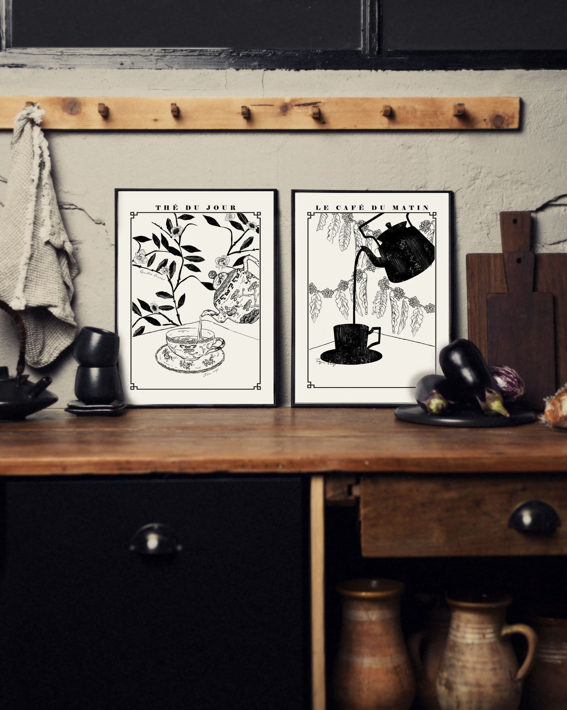 Thé du jour. Exclusive kitchen posters. Tea poster. Premium quality art prints, printed on environmentally friendly FSC marked paper. 