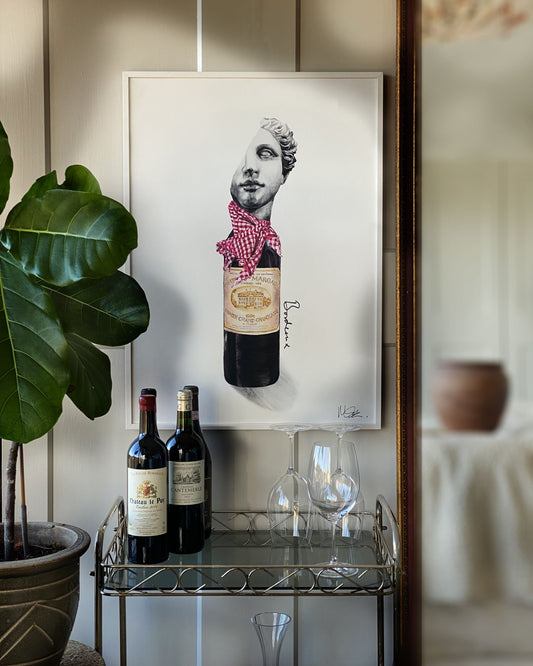 Exclusive wine art posters created by artists in collaboration with Brushery. Premium quality wine art prints printed on environmentally friendly FSC marked paper. wine print.