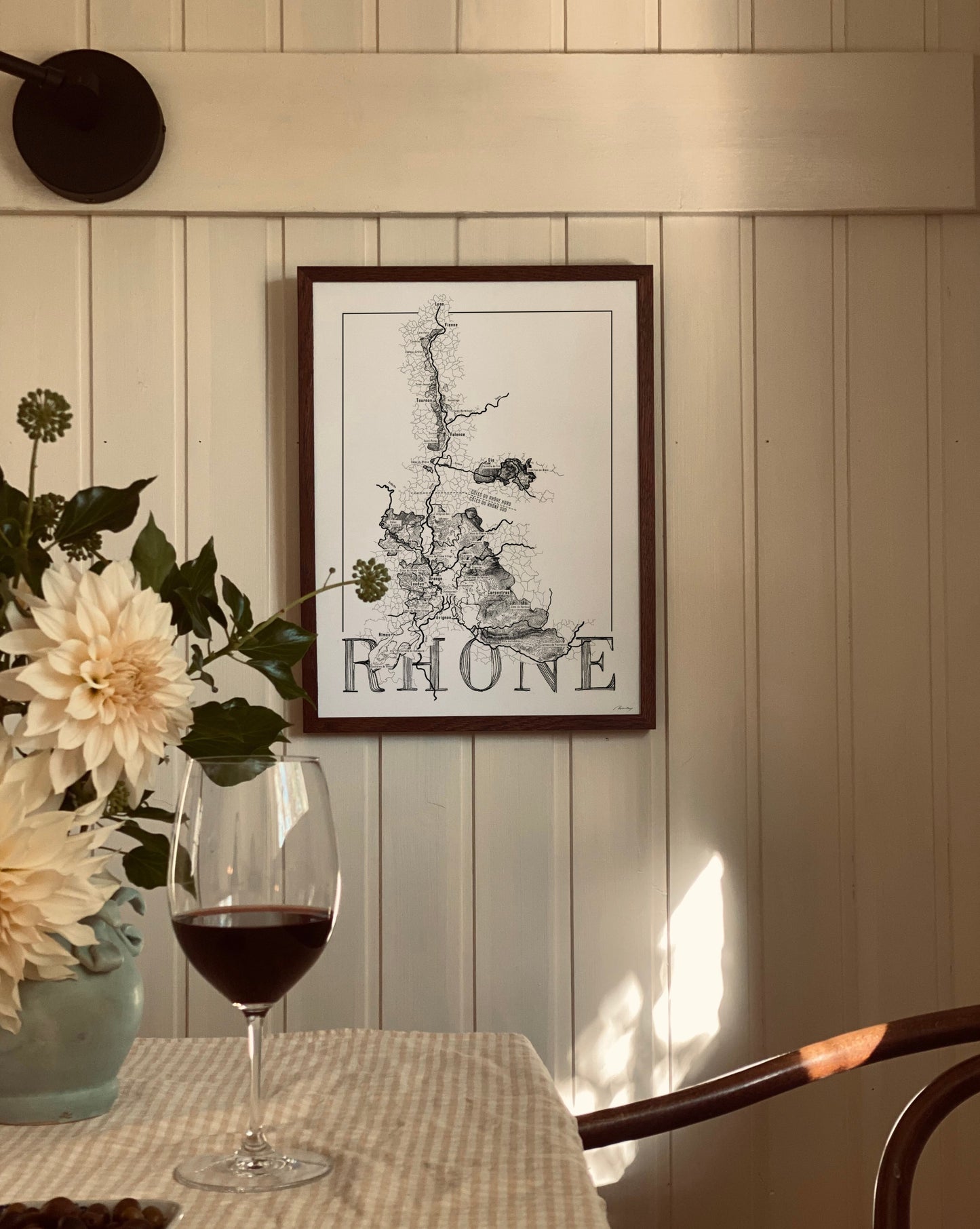 Rhone Wine map poster. Exclusive wine map posters. Premium quality wine maps printed on environmentally friendly FSC marked paper.