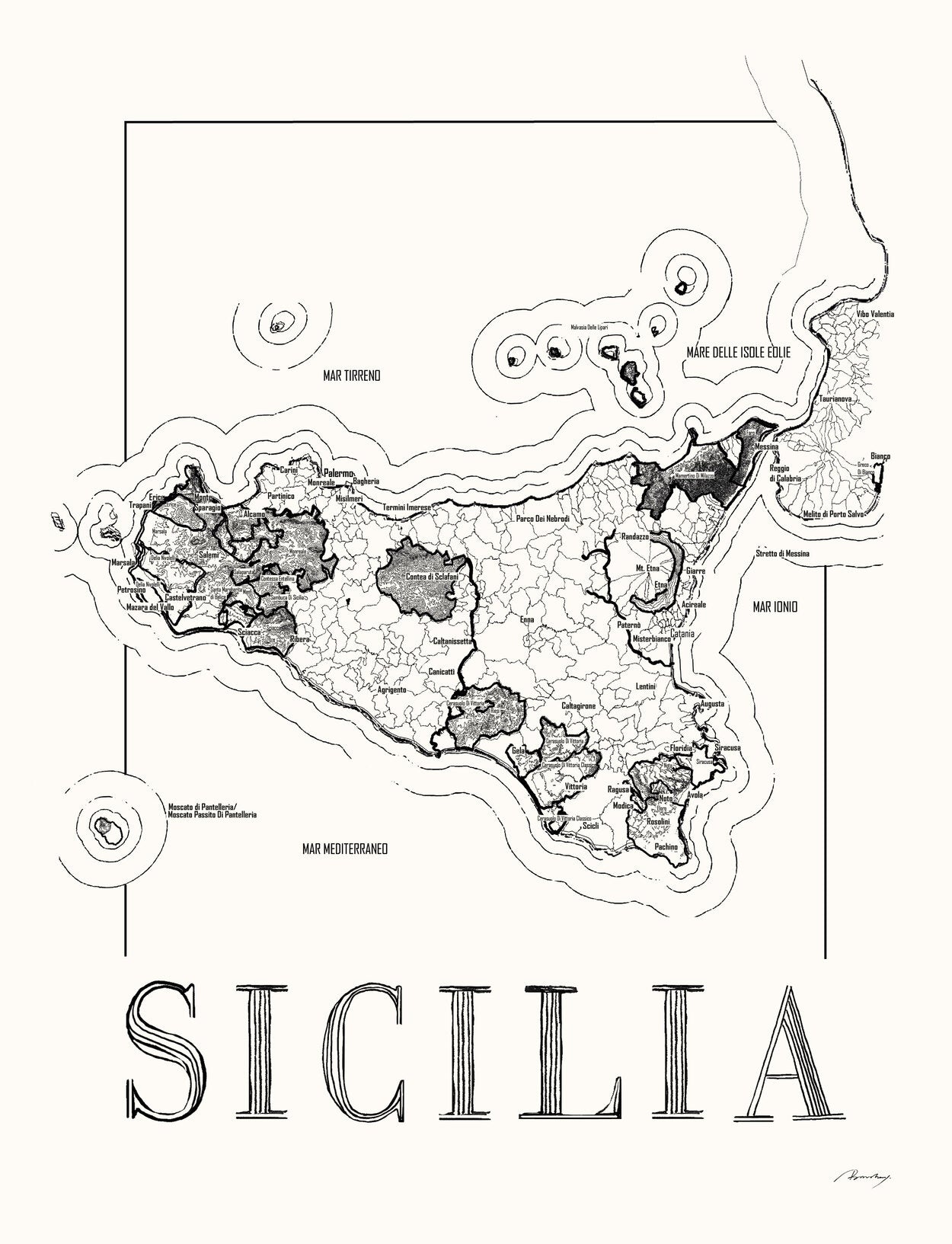 Sicilia Weinkarte