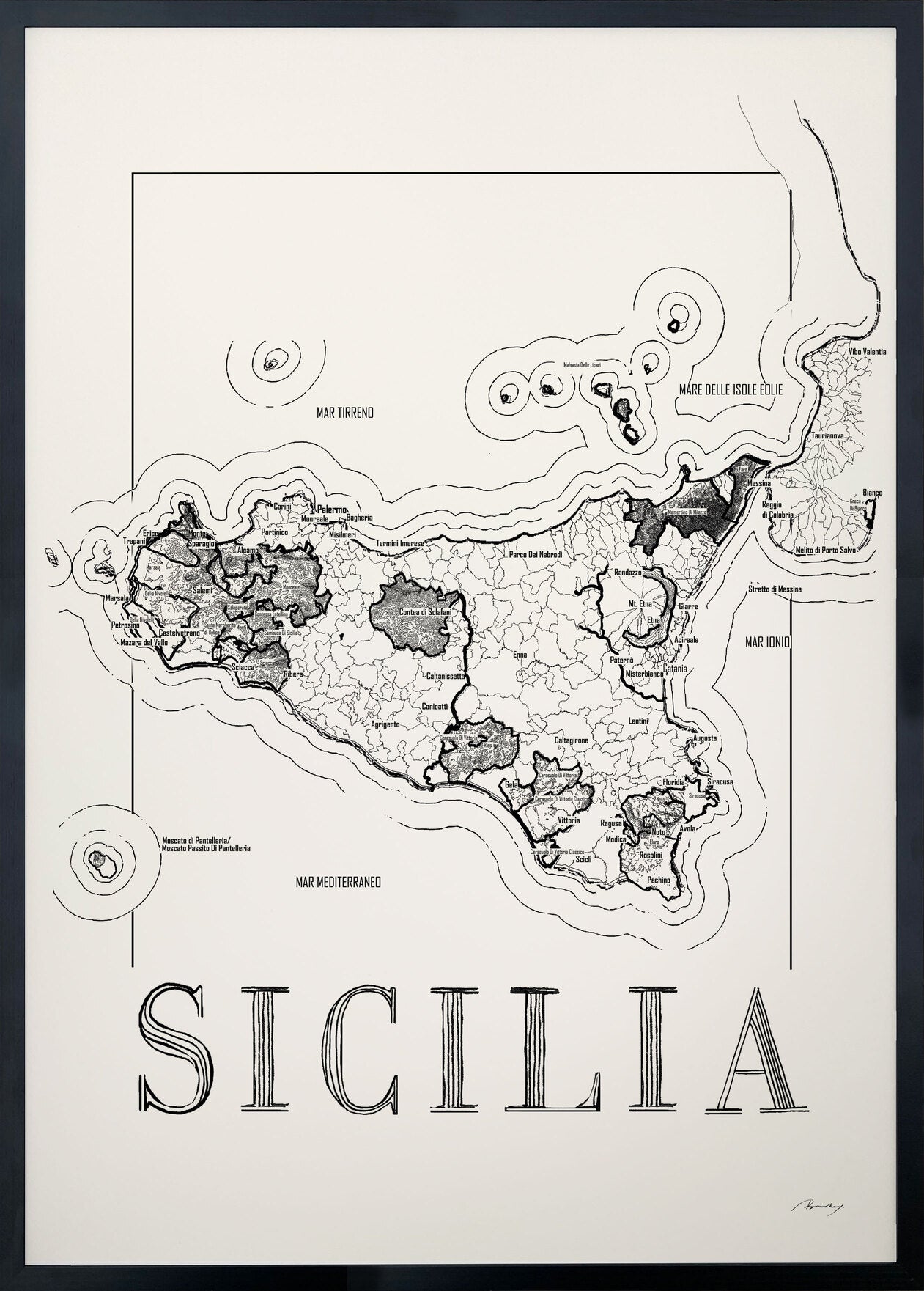 Sicilia Weinkarte