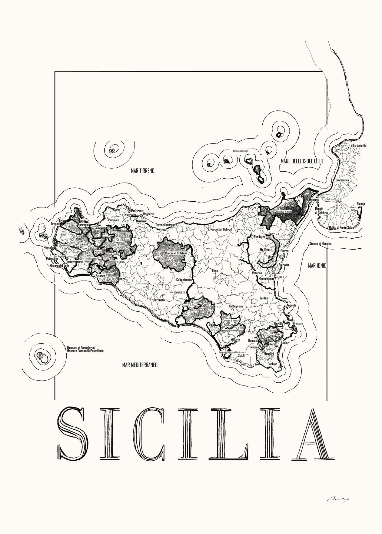 Sicilia Weinkarte