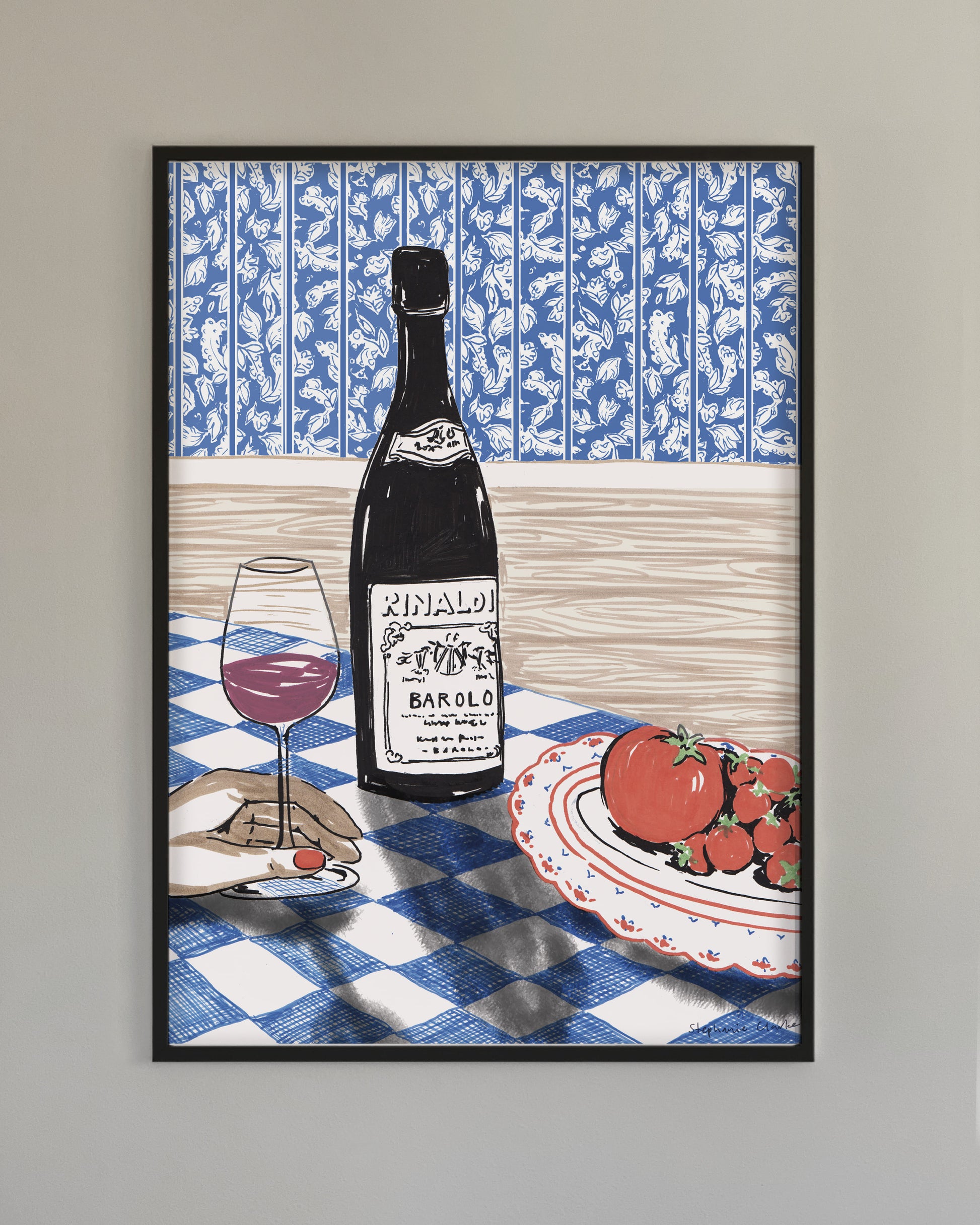 Exclusive wine art posters created by artists in collaboration with Brushery. Premium quality wine art prints printed on environmentally friendly FSC marked paper.