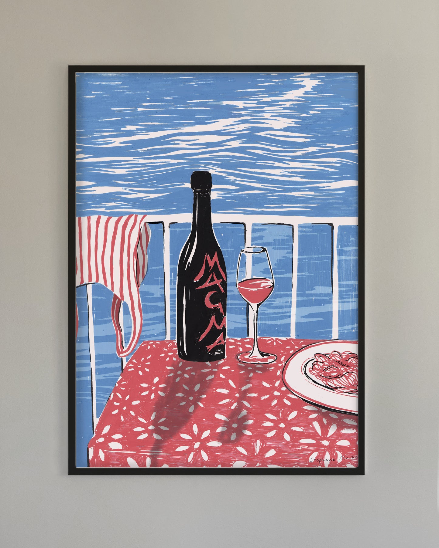 Wine poster. Wine art. Exclusive wine art posters. Premium quality wine art poster. Printed on environmentally friendly FSC marked paper.
