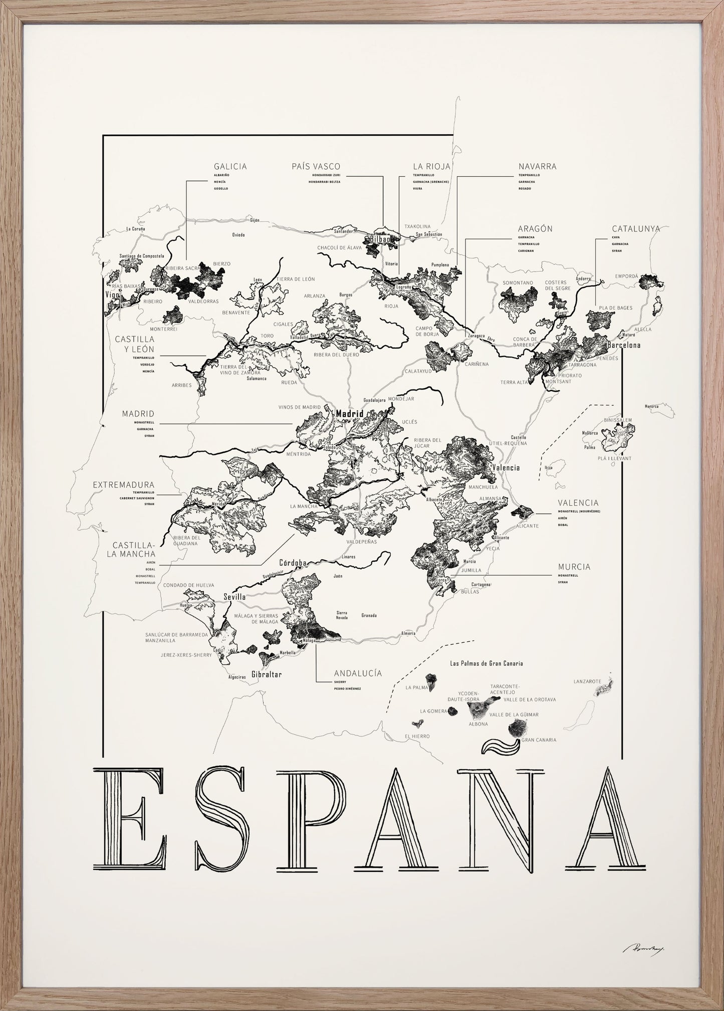 España wine map