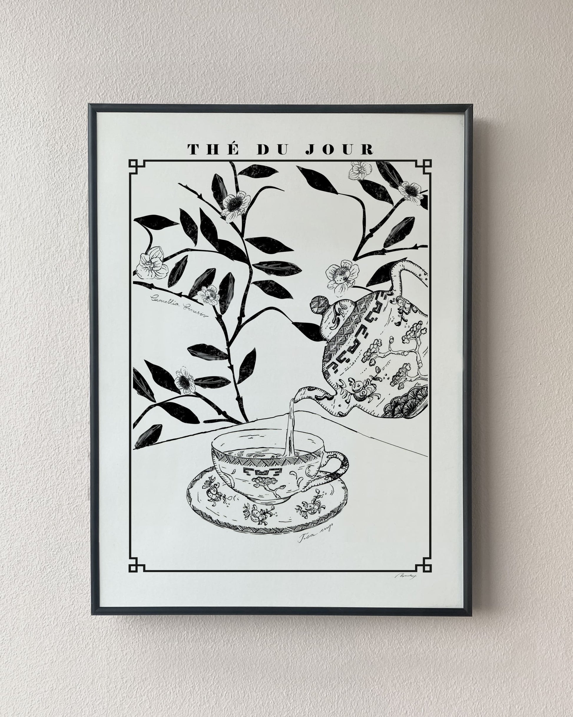 Thé du jour. Exclusive kitchen posters. Tea poster. Premium quality art prints, printed on environmentally friendly FSC marked paper. 