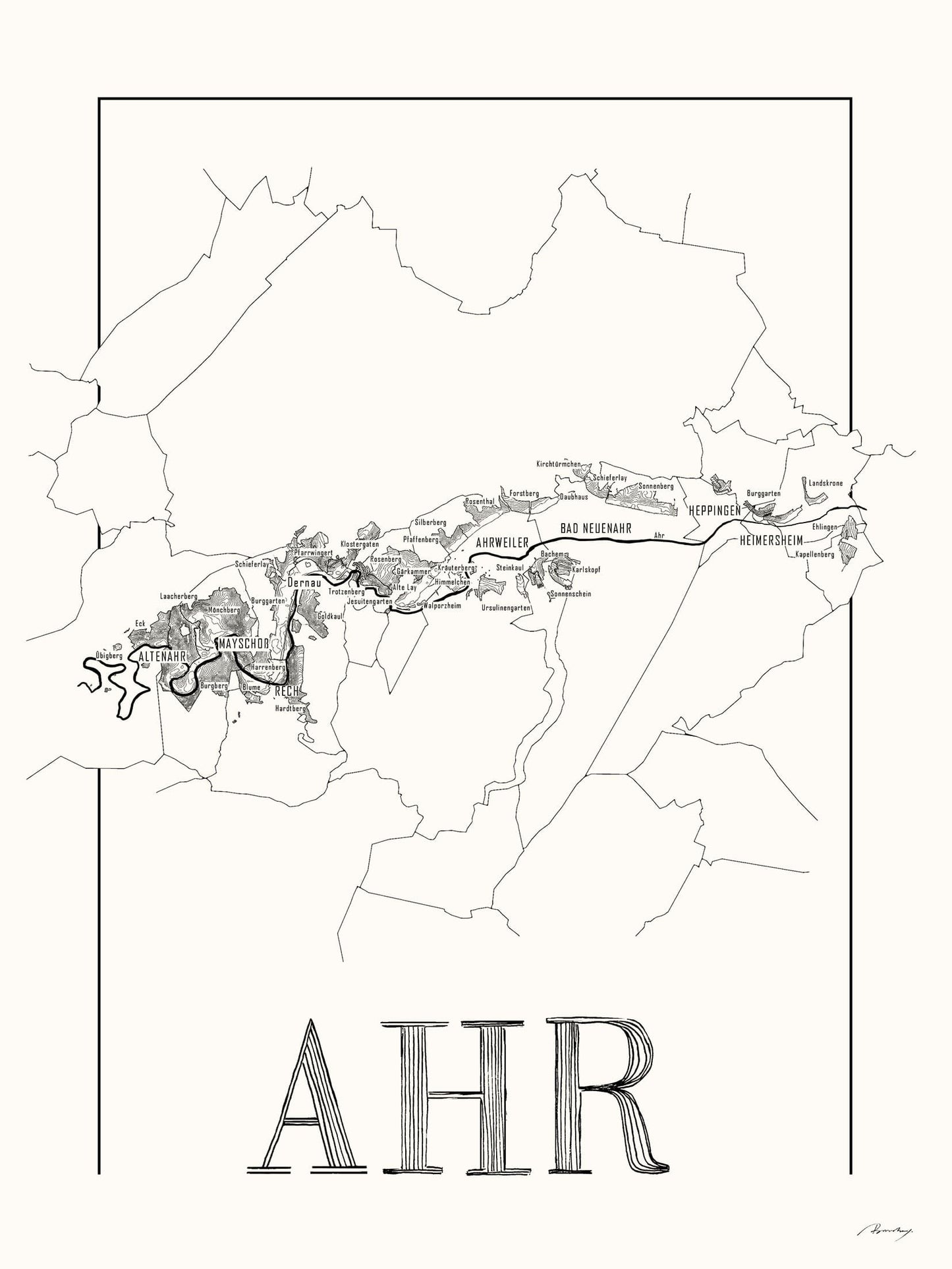 Ahr wine map